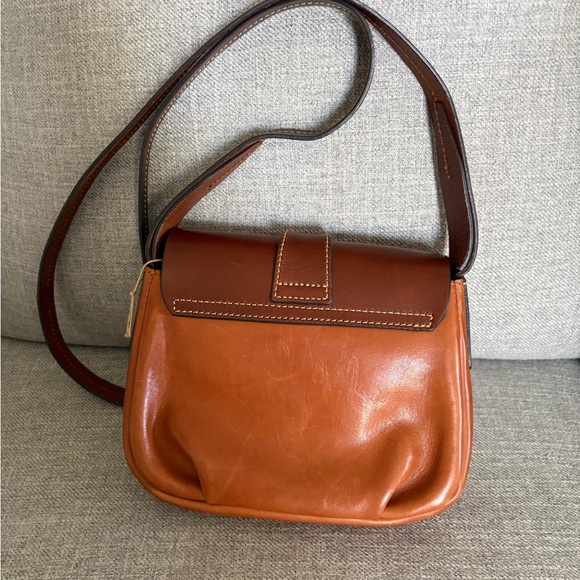 Dooney & Bourke Brown and Tan Leather Crossbody Bag - Picture 4 of 10